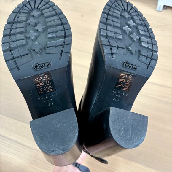 rag & bone Newbury 2.0 Black Leather Boots - EU 38.5 - Picture 6 of 8